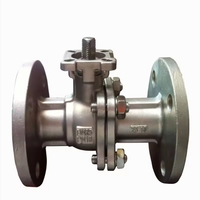 Válvula industrial Acero inoxidable 304 CF8 suministro OEM Válvula de servicio brida de plataforma alta DN 80 PN 16 válvula de bola