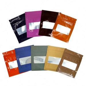 Sacs en mylar recyclables de 3.5 grammes résistants aux enfants avec gravure personnalisée et odeur avec fermeture à glissière sur le dessus et la fenêtre - Product Image 6