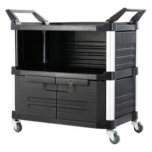 Hotel Service Cart Plastic 104x51x95cm 4 Swivel Caster Multipurpose Trolley For Hotel Cleaning Food Transport - Product Image 5