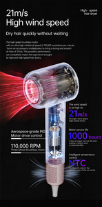 <span class=keywords><strong>Asciugacapelli</strong></span> 1600W con motore Brushless ad alta velocità, ioni negativi, asciugatura rapida e alloggiamento in metallo <span class=keywords><strong>per</strong></span> i viaggi e la famiglia - Product Image 4