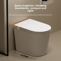 WC intelligent pour petits espaces domestiques avec réservoir intégré, bouclier anti-éclaboussures, sans restriction de pression d'eau, ensemble WC