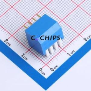 DL-04LT DIP Switch Through hole Component (THT),P=2.54mm Switch Piano Key Single Pole Single Throw 4 2.54mm - Product Image 2