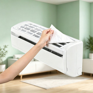 Nahe <b>Air</b> Conditioner Dust Cover Wall Mount Non Woven Fabric Minimalist Style Easy Installation - Product Image 3