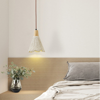 Nordique longue suspension spéciale rugueuse ombre créative Natrual gris ciment petit restaurant à tête unique Led suspension décorative lampe