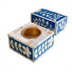 Quemador de Incienso de Resina con Incrustaciones de Nácar en Forma de Media Luna Sagrada, Porta Incienso Árabe de Lujo para Regalos Festivos - Product Image 1