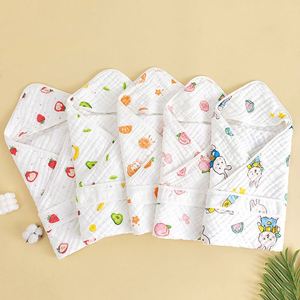 Organic Baby Bath Towel with Hood Cotton Thick New Born Poncho Toddler Baby Kids Bath Towel - Product Image 2