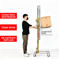 Outil de levage portable en acier au carbone, entraînement par chaîne, autobloquant, manuel et électrique, double usage, 2 bases, 4 roues