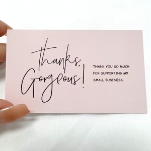 Biểu Tượng Tùy Chỉnh Thiết Kế Màu Hồng In Ấn Nghệ Thuật Giấy Cả Hai Bên Nhỏ Bưu Thiếp Lời Chào Cảm Ơn Thẻ Tùy Chỉnh Cảm Ơn Bạn Thẻ Cho Doanh Nghiệp - Product Image 6