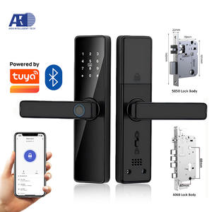 กุญแจล็อคประตูดิจิตอลอัจฉริยะ Tuya สแกนลายนิ้วมือ 9 <span class=keywords><strong>ภาษา</strong></span> รองรับแอพพลิเคชั่น สำหรับโรงแรม ห้องนอน บ้าน ระบบรักษาความปลอดภัยแบบคลาวด์ ญี่ปุ่น ดิจิตอล - Product Image 1