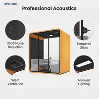Cabine Téléphonique Insonorisée pour Studio Audio, Module Acoustique pour Salle de Musique
