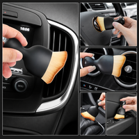 Kit portable professionnel de brosses miniatures pour le detailing automobile, pour le tableau de bord, les fentes, le cuir, les pneus, l'entretien des surfaces, brosse de detailing automobile