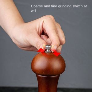 Solid Wood Zanthoxylum Black <b>Pepper</b> Powder <b>Grinder</b> New Manual Home Use Black Walnut Color <b>Pepper</b> Grinding Jar - Product Image 4
