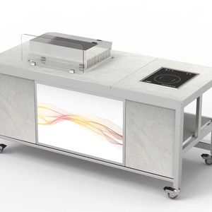 Suministros para Hoteles, Mesa de Buffet/Cafetería de Alta Calidad con Cubierta de Mármol Estilo Árabe para Banquetes, con Varios Diseños LED - Product Image 2