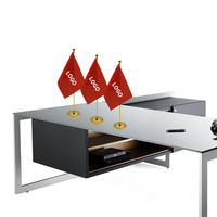 Drapeaux de bureau personnalisés à un seul mât, à bout rond ou pointu, avec drapeaux de pays du monde entier