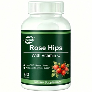 Suplementos Dietéticos de Rosa Mosqueta al por Mayor, Fabricación OEM/ODM, Marca Privada, Cápsulas de Extracto de Rosa Mosqueta con Vitamina C 1000mg, Antioxidante - Product Image 1