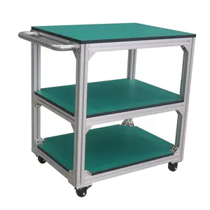Factory Price Antistatic Desk Easy Assembly Anti-static Light Duty Aluminum Workbench Manufacturer Direct Supply Cart