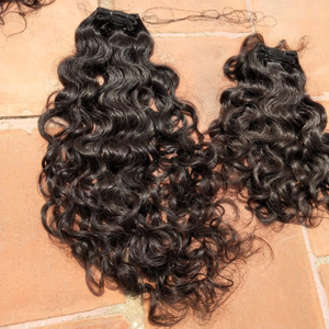 100% cheveux humains naturels bruts bouclés du Temple indien et vague naturelle bouclés paquets de cheveux humains vierges indiens naturels Genius Weft Hair - Product Image 5