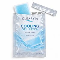 Sachet laminé de qualité alimentaire 120x180mm, emballage pour patch de gel rafraîchissant en feuille unique avec fermeture éclair refermable, prêt à l'emploi