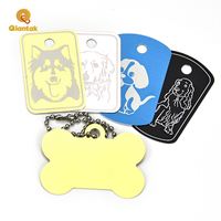Plaques d'identification pour animaux de compagnie en métal, personnalisables en gros, vierges, artisanat métallique, bricolage, formes irrégulières, gravure laser, sérigraphie