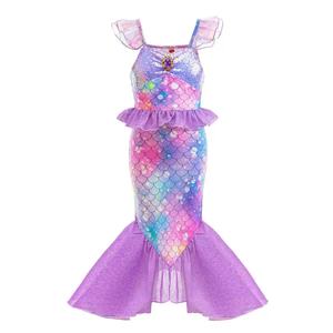 Disfraz <span class=keywords><strong>de</strong></span> Princesa <span class=keywords><strong>de</strong></span> Dibujos Animados, Vestido <span class=keywords><strong>de</strong></span> Cosplay <span class=keywords><strong>de</strong></span> la <span class=keywords><strong>Sirenita</strong></span>, Jazmín, Bella, Elsa, Disfraz <span class=keywords><strong>de</strong></span> Fiesta <span class=keywords><strong>de</strong></span> Carnaval <span class=keywords><strong>para</strong></span> Niñas - Product Image 4