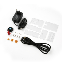 Kits d'accessoires RoboWiz Raspberry Pi 4B avec boîtier en acrylique transparent