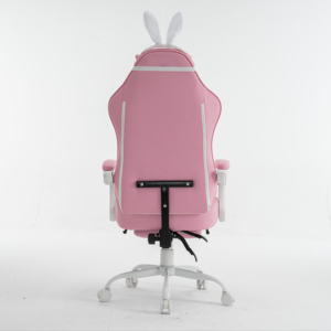 Caliente nueva llegada moderna silla giratoria para jugadores con Orejas de conejo Rosa ergonómico reclinable Video soporte Lumbar reposapiés - Product Image 2