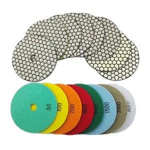 SHDIATOOL 4 inci #50-3000 grit Dry Diamond Polishing Pad Super Quartz marmer granit fleksibel amplas cakram untuk ubin batu