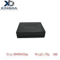 Casing Elektronik Persegi Panjang dari Plastik ABS Hitam Doff dengan Jendela Display OEM ODM Kustom untuk Pelindung Instrumen