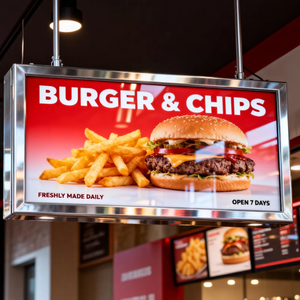 ป้ายไฟร้านเบอร์เกอร์แบบกำหนดเองพร้อมหลอดไฟ LED ประหยัดพลังงานและอายุการใช้งานยาวนาน - Product Image 5