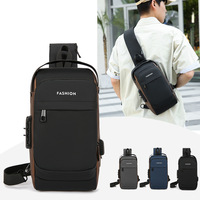 Sac bandoulière moto de marque tendance avec serrure à code antivol pour homme, grande capacité, décontracté, imperméable et léger