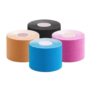 Zelfklevende Bandage Kinesiologie Tape Sport Taping Hand Guard Klant Logo Cn; zhe Hij-Ao Blauw/Roze/Natuur/Zwart