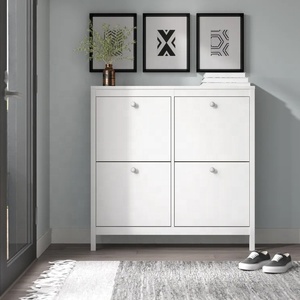 Hot Sale 16 Pair Simple European Modern <strong>Narrow</strong> Customized <strong>Shoe</strong> Storage <strong>Cabinet</strong> with Flip Drawers - Product Image 1