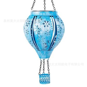 Solar Powered Snowflake Hot Air <b>Balloon</b> Light Outdoor Christmas <b>Decoration</b> Waterproof Plastic Lantern White Led Ip65 - Product Image 5