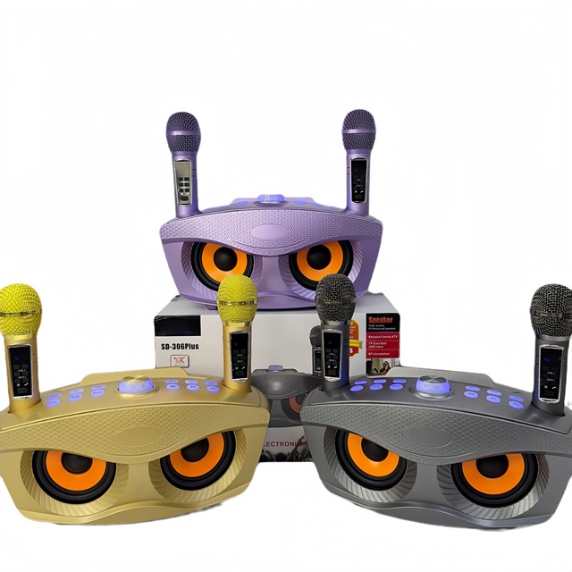 Owl Speaker Wireless Microphone Karaoke All-in-One Speaker Home KTV Player