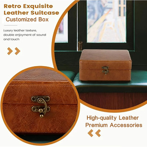Performance supérieure Rétro Gramophone Lecteur Bluetooth <span class=keywords><strong>Valise</strong></span> Portable Stéréo Son BT Tourne-Disque Vinyle <span class=keywords><strong>pour</strong></span> Voyage à Domicile - Product Image 3
