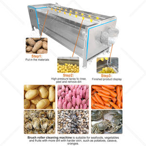 MY Machine à laver <span class=keywords><strong>orange</strong></span> à haut rendement Capacité de 100kg Équipement de lavage à rouleau pour laver les pommes de terre - Product Image 3