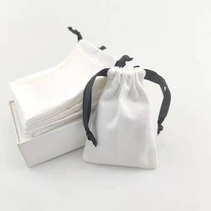 Custom Modern Linen Foldable Drawstring Pouch 10*13cm <b>Coffee</b> Bean and <b>Vanilla</b> Packaging Bag for Jewelry Storage - Product Image 6
