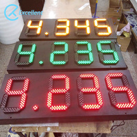 7 Segments Led Module 12 "16" 18 "24" Taille Prix Du Gaz Écran Numérique RF Télécommande Prix Signe