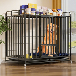 Jaula para Perros de Alta Resistencia de 125 cm con Seis Lados, Fácil de Limpiar, con Bandeja para Excrementos, para Interiores, para Perros Belgos Malinois Medianos y Grandes - Product Image 1