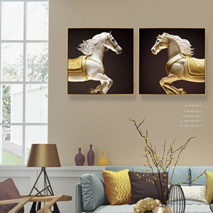 Venta caliente decoración del hotel pintado a mano caballo pintura <span class=keywords><strong>al</strong></span> <span class=keywords><strong>óleo</strong></span> lienzo grande pintura <span class=keywords><strong>al</strong></span> <span class=keywords><strong>óleo</strong></span> abstracta - Product Image 2