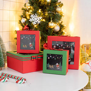 Caja de regalo rígida reciclable cuadrada de Navidad con cubierta Heaven Earth para embalaje de dulces de frutas Ping'an marca <span class=keywords><strong>Becan</strong></span> personalizable - Product Image 4