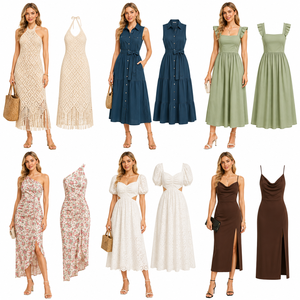 Vestidos Casuales de Verano para Mujer, Envío de Estilos Variados, Surtido Aleatorio, Vestido Transpirable para Uso Diario - Product Image 1