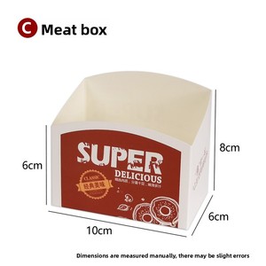 Caja de Embalaje Desechable para Mini Hamburguesas Cuadradas, Caja de Embalaje Gruesa para Sándwiches de Omelette, Caja para Tostadas, Caja de Papel para Alimentos - Product Image 6