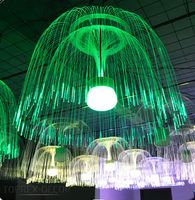 Ip65 Étanche Lumière De Noël fibre optique Lustre décoration rouge vert Blanc couleur led méduse fibre optique éclairage