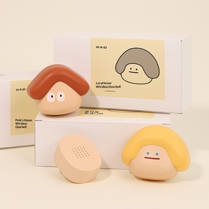 Timbre Inalámbrico Lucy <span class=keywords><strong>Pilu</strong></span>, Estilo Nórdico Adorable, para Uso en el Hogar, Baño o Dormitorio, con Botón y Alimentación por Batería - Product Image 4