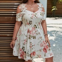 Nouvelle robe imprimée pour femmes grandes tailles, robe élégante d'été, robe tendance amincissante à la taille