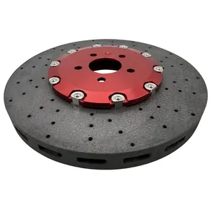 Rotor de disque de frein en carbone-céramique personnalisé de style chapeau rouge pour Audi SQ7