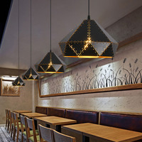 Lustre de style industriel rétro créatif unique pour restaurant comptoir de bar marmite commerciale plaque décorative lampes suspendues
