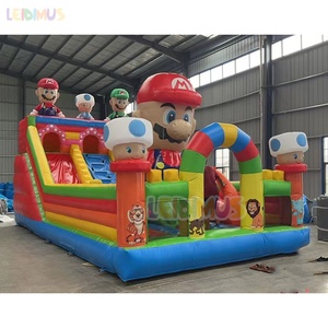 Venta caliente <span class=keywords><strong>Mario</strong></span> <span class=keywords><strong>casa</strong></span> hinchable inflable con tobogán Combo Comic Bounce Jump Castle con soplador de aire - Product Image 5