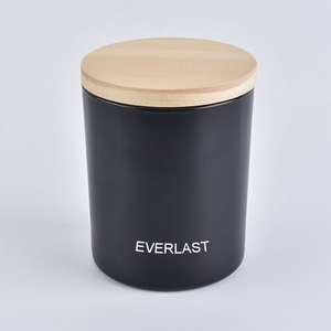 New Arrival Matte Đen Rỗng <span class=keywords><strong>Glass</strong></span> Candle Chum Với Cork Có Nắp Đậy 7.5Oz 200Ml <span class=keywords><strong>Glass</strong></span> Holders Container Tàu Cho Nến - Product Image 2